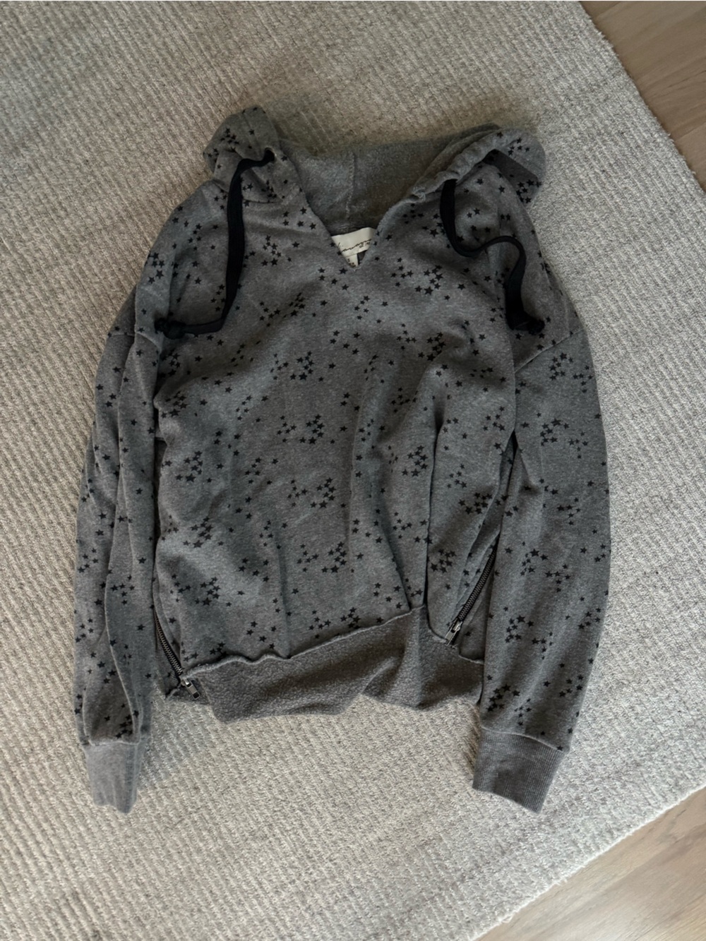 Vintage Havana Star Grey and Black Hoodie